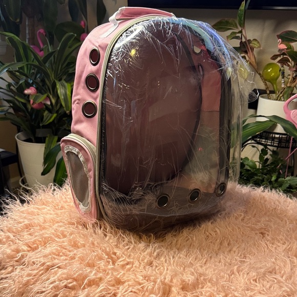 Other - Pink Pet Pack Clear Bubble Carrier Backpack Breathable Space Capsule Small  Cats